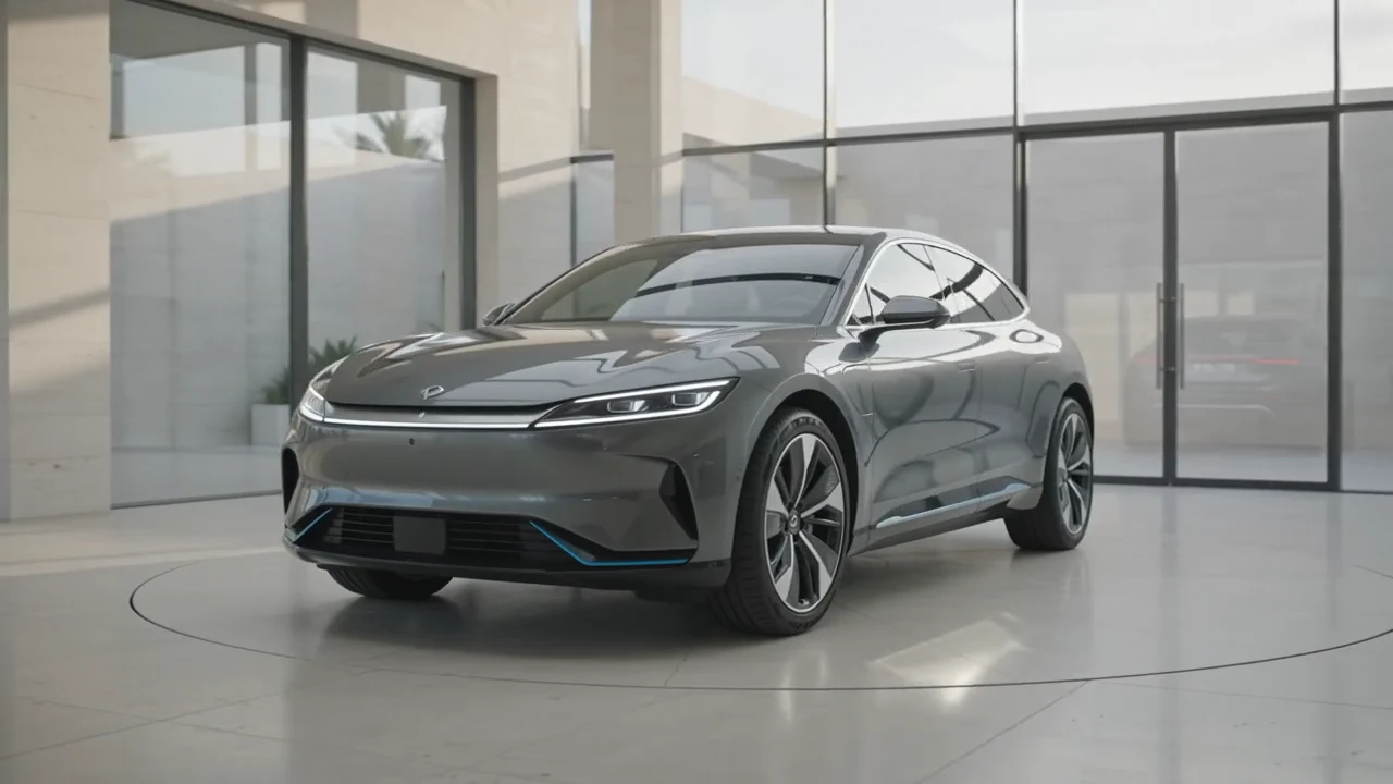 Automobile IM Motors présentée dans un univers digital premium