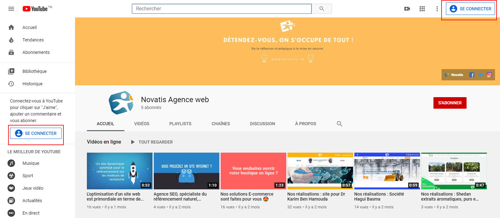 connect youtube