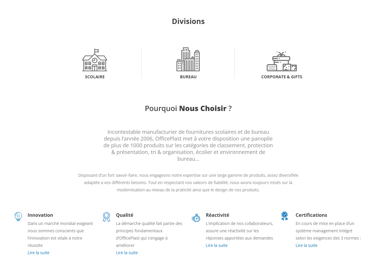 Notre Mission pour Office Plast