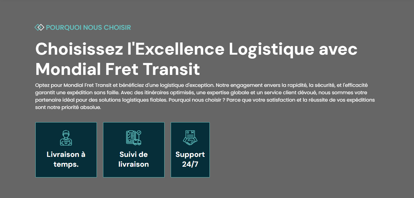 Notre Mission pour mondial fret