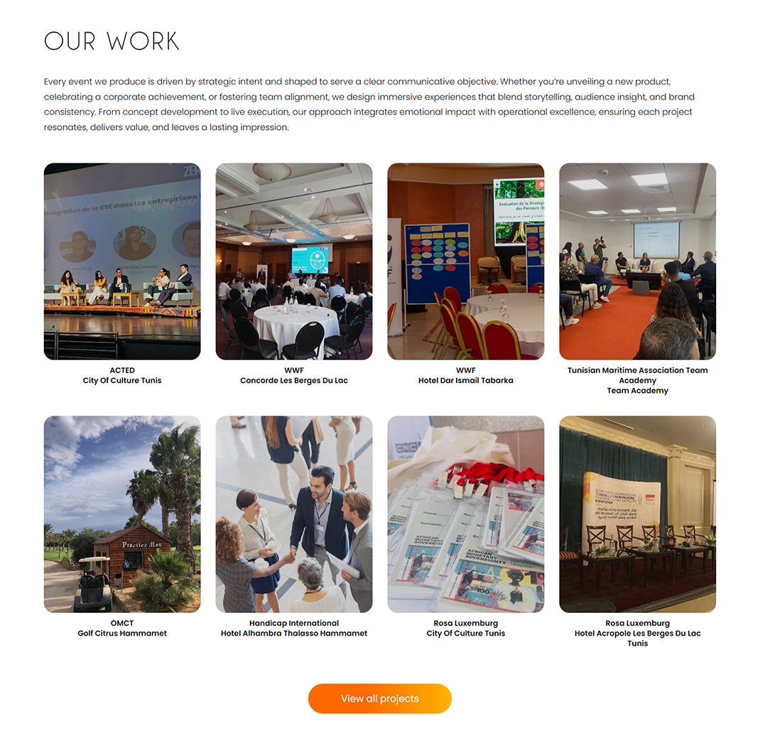 Notre mission pour DORIS EVENTS